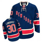 New York Rangers ＃30 Men's Henrik Lundqvist Reebok Premier Navy Blue Third Jersey