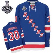 New York Rangers ＃30 Men's Henrik Lundqvist Reebok Authentic Royal Blue Home 2014 Stanley Cup Jersey