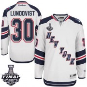 New York Rangers ＃30 Men's Henrik Lundqvist Reebok Premier White 2014 Stadium Series 2014 Stanley Cup Jersey