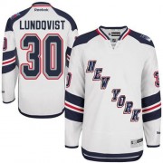 New York Rangers ＃30 Youth Henrik Lundqvist Reebok Authentic White 2014 Stadium Series Jersey