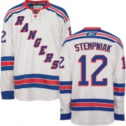 New York Rangers ＃12 Men's Lee Stempniak Reebok Authentic White Away Jersey