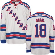 New York Rangers ＃18 Men's Marc Staal Reebok Premier White Away Jersey