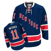 New York Rangers ＃11 Men's Mark Messier Reebok Authentic Navy Blue Third Jersey
