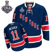 New York Rangers ＃11 Men's Mark Messier Reebok Authentic Navy Blue Third 2014 Stanley Cup Jersey