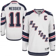 New York Rangers ＃11 Men's Mark Messier Reebok Authentic White 2014 Stadium Series Jersey