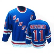 New York Rangers ＃11 Men's Mark Messier CCM Authentic Royal Blue Throwback Jersey