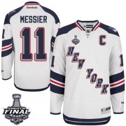 New York Rangers ＃11 Men's Mark Messier Reebok Authentic White 2014 Stadium Series 2014 Stanley Cup Jersey