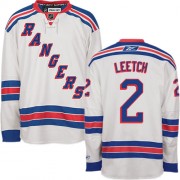 New York Rangers ＃2 Men's Brian Leetch Reebok Premier White Away Jersey