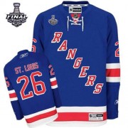 New York Rangers ＃26 Men's Martin St. Louis Reebok Authentic Royal Blue Home 2014 Stanley Cup Jersey