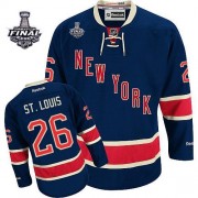 New York Rangers ＃26 Men's Martin St. Louis Reebok Authentic Navy Blue Third 2014 Stanley Cup Jersey