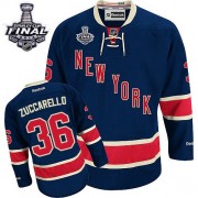 New York Rangers ＃36 Men's Mats Zuccarello Reebok Authentic Navy Blue Third 2014 Stanley Cup Jersey