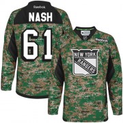 New York Rangers ＃61 Men's Rick Nash Reebok Authentic Camo Veterans Day Practice Jersey