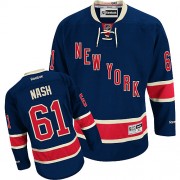 New York Rangers ＃61 Men's Rick Nash Reebok Authentic Navy Blue Third Jersey