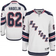 New York Rangers ＃62 Men's Carl Hagelin Reebok Authentic White 2014 Stadium Series Jersey