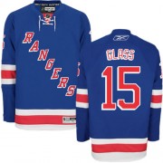 New York Rangers ＃15 Men's Tanner Glass Reebok Authentic Royal Blue Home Jersey