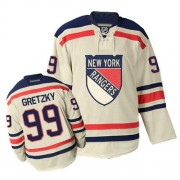 New York Rangers ＃99 Men's Wayne Gretzky Reebok Authentic Cream Winter Classic Jersey