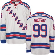 New York Rangers ＃99 Men's Wayne Gretzky Reebok Authentic White Away Jersey