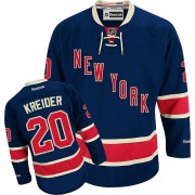 New York Rangers ＃20 Men's Chris Kreider Reebok Premier Navy Blue Third Jersey