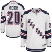 New York Rangers ＃20 Men's Chris Kreider Reebok Premier White 2014 Stadium Series Jersey