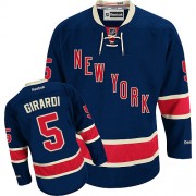 New York Rangers ＃5 Men's Dan Girardi Reebok Authentic Navy Blue Third Jersey