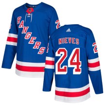 New York Rangers Men's Boo Nieves Adidas Authentic Royal Blue Home Jersey