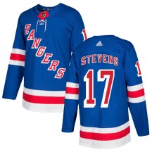 New York Rangers Men's Kevin Stevens Adidas Authentic Royal Blue Home Jersey