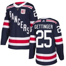 New York Rangers Men's Tim Gettinger Adidas Authentic Navy Blue 2018 Winter Classic Home Jersey