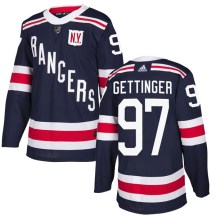 New York Rangers Men's Timothy Gettinger Adidas Authentic Navy Blue 2018 Winter Classic Home Jersey