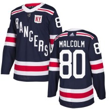 New York Rangers Men's Jeff Malcolm Adidas Authentic Navy Blue 2018 Winter Classic Home Jersey