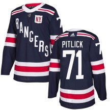 New York Rangers Men's Tyler Pitlick Adidas Authentic Navy Blue 2018 Winter Classic Home Jersey