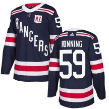 New York Rangers Men's Ty Ronning Adidas Authentic Navy Blue 2018 Winter Classic Home Jersey