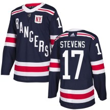 New York Rangers Men's Kevin Stevens Adidas Authentic Navy Blue 2018 Winter Classic Home Jersey