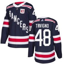 New York Rangers Men's Bobby Trivigno Adidas Authentic Navy Blue 2018 Winter Classic Home Jersey