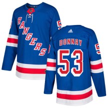 New York Rangers Youth Troy Donnay Adidas Authentic Royal Blue Home Jersey