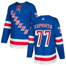 New York Rangers Youth Phil Esposito Adidas Authentic Royal Blue Home Jersey