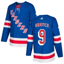 New York Rangers Youth Adam Graves Adidas Authentic Royal Blue Home Jersey