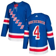 New York Rangers Youth Ron Greschner Adidas Authentic Royal Blue Home Jersey