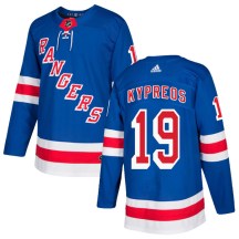 New York Rangers Youth Nick Kypreos Adidas Authentic Royal Blue Home Jersey