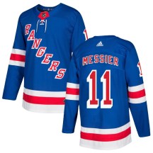 New York Rangers Youth Mark Messier Adidas Authentic Royal Blue Home Jersey