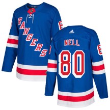 New York Rangers Youth Chris Nell Adidas Authentic Royal Blue Home Jersey