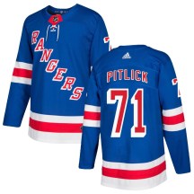 New York Rangers Youth Tyler Pitlick Adidas Authentic Royal Blue Home Jersey