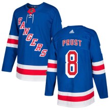 New York Rangers Youth Brandon Prust Adidas Authentic Royal Blue Home Jersey