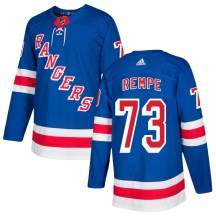 New York Rangers Youth Matt Rempe Adidas Authentic Royal Blue Home Jersey