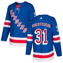 New York Rangers Youth Igor Shesterkin Adidas Authentic Royal Blue Home Jersey