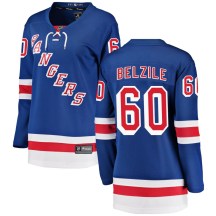 New York Rangers Women's Alex Belzile Fanatics Branded Breakaway Blue Home Jersey
