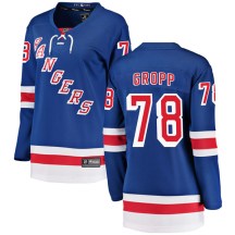 New York Rangers Women's Ryan Gropp Fanatics Branded Breakaway Blue Home Jersey