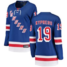 New York Rangers Women's Nick Kypreos Fanatics Branded Breakaway Blue Home Jersey