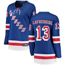 New York Rangers Women's Alexis Lafreniere Fanatics Branded Breakaway Blue Home Jersey