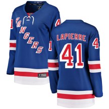 New York Rangers Women's Maxim Lapierre Fanatics Branded Breakaway Blue Home Jersey
