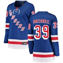 New York Rangers Women's Marek Mazanec Fanatics Branded Breakaway Blue Home Jersey